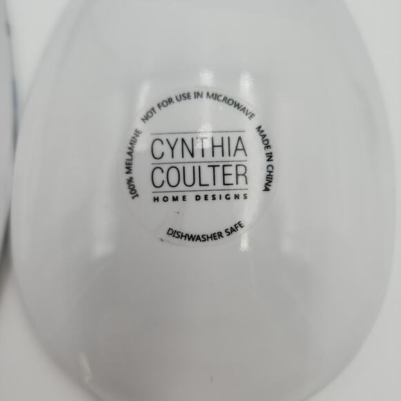 Salad Serving Set Cynthia Coulter Nautical Ocean Seaside Blue Stripes July 4th - Picture 12 of 15